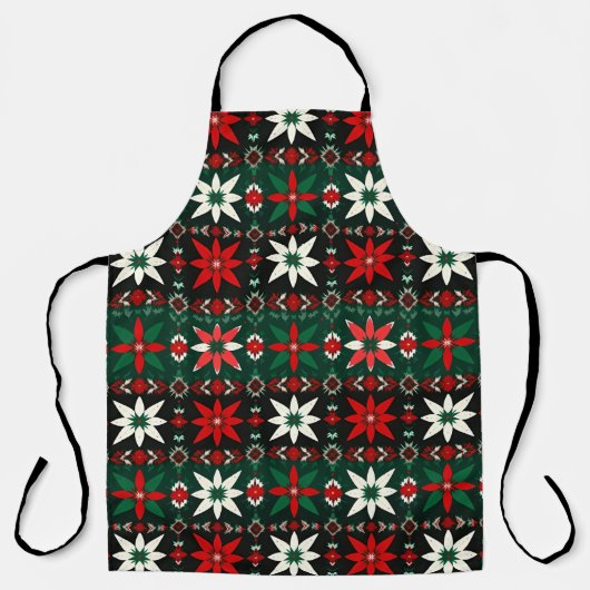 Scandinavische Fair Isle Kersteditie 3 Schort (Voorkant)