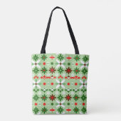 Scandinavische Fair Isle Kersteditie 4 Tote Bag (Achterkant)