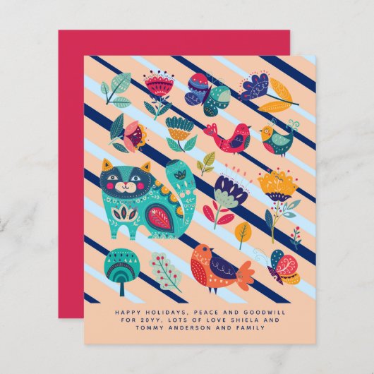 Scandinavische Feestdagen jaarbrief (Voorkant / Achterkant)