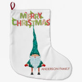 Scandinavische feestkerst grote kerstsok (Voorkant)