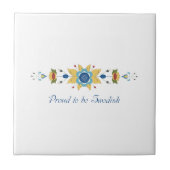 Scandinavische Floral Border Tegeltje (Voorkant)