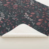 Scandinavische Floral Folk Art naadloos patroon Sherpa Deken (3/4)