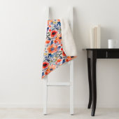 Scandinavische Floral Sherpa Blanket Deken (In situ)