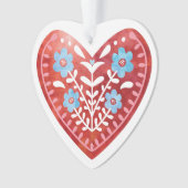 Scandinavische Folk Art AcrylOrnament Ornament (voorkant)