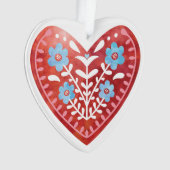 Scandinavische Folk Art AcrylOrnament Ornament (voorkant)