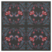 Scandinavische Folk Art Birds Monogramed Stof (Swatch)