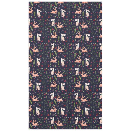 Scandinavische Folk Art Bunnies Tafelkleed (Voorkant)