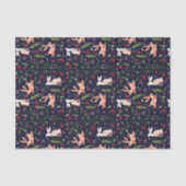 Scandinavische Folk Art Bunnies Tissuepapier (Voorkant)