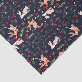 Scandinavische Folk Art Bunnies Tissuepapier (Detail)