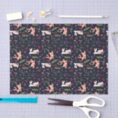 Scandinavische Folk Art Bunnies Tissuepapier (Craft)