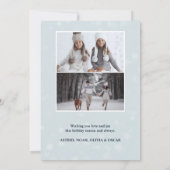 Scandinavische Folk Art Flower Two Feestdagenkaart (Achterkant)