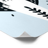 Scandinavische Folk Art Heart en Hand Poster (Hoek)