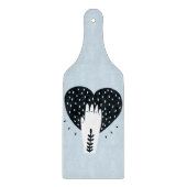 Scandinavische Folk Art Heart en Hand Snijplank (Voorkant)