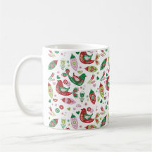 Scandinavische Folk Art Holiday Print Mok