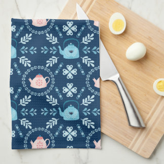 Scandinavische Folk art Hygge kerstcozy teapot Theedoek