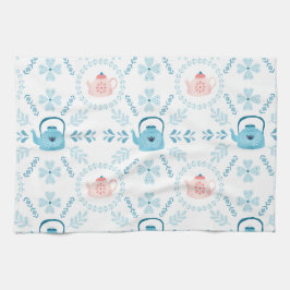 Scandinavische Folk art Hygge kerstcozy teapot Theedoek