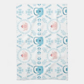 Scandinavische Folk art Hygge kerstcozy teapot Theedoek (Verticaal)