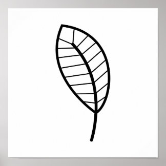 Scandinavische Folk Art Minimalist Illustration Poster