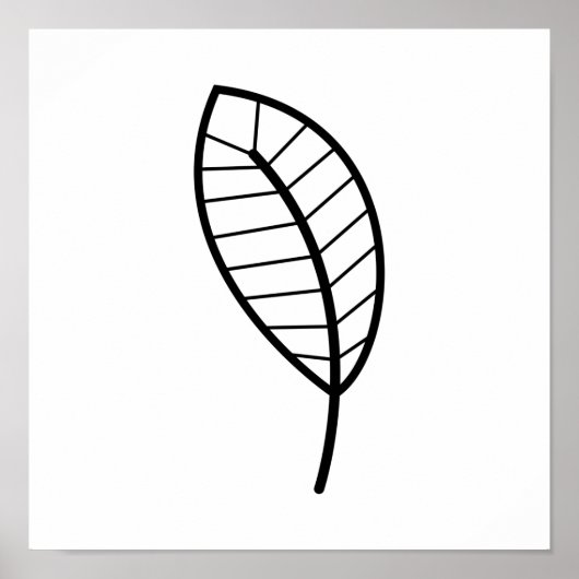Scandinavische Folk Art Minimalist Illustration Poster (Voorkant)