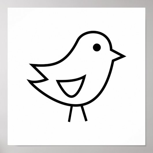 Scandinavische Folk Art Minimalist Illustration Poster (Voorkant)