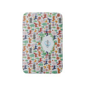 Scandinavische Folk Art Monogram Patroon Boho Mode Badmat (Voorkant Verticaal)