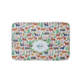 Scandinavische Folk Art Monogram Patroon Boho Mode Badmat (Voorkant)