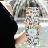 Scandinavische Folk Art Monogram Patroon Boho Mode Thermosbeker