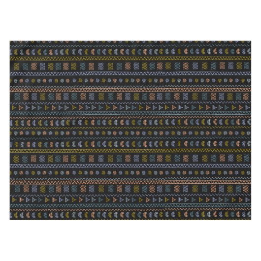 Scandinavische Folk Art Patroon Tafelkleed (Voorkant (Horizontaal))