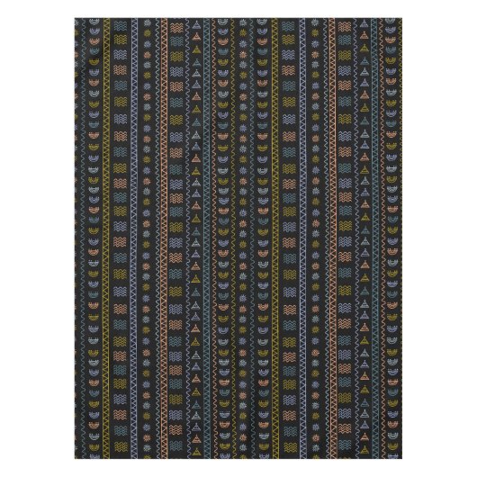 Scandinavische Folk Art Patroon Tafelkleed (Voorkant)