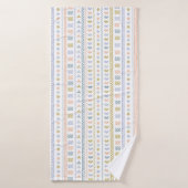 Scandinavische Folk Art Pattern Keuken Handdoek (Badhanddoek)
