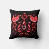 Scandinavische Folk Art Prints | Nordic Decor Flee Kussen (Achterkant)