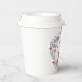 Scandinavische Folk Art Rosemalling Personalized Papieren Bekers (Rechts)