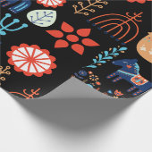 Scandinavische Folk Art Scandinavische minimalisti Cadeaupapier (Hoek)