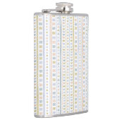 Scandinavische Folk Art Sun & Wave Pattern Flask Heupfles (Rechts)