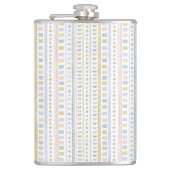 Scandinavische Folk Art Sun & Wave Pattern Flask Heupfles (Voorkant)