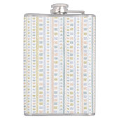 Scandinavische Folk Art Sun & Wave Pattern Flask Heupfles (Achterkant)