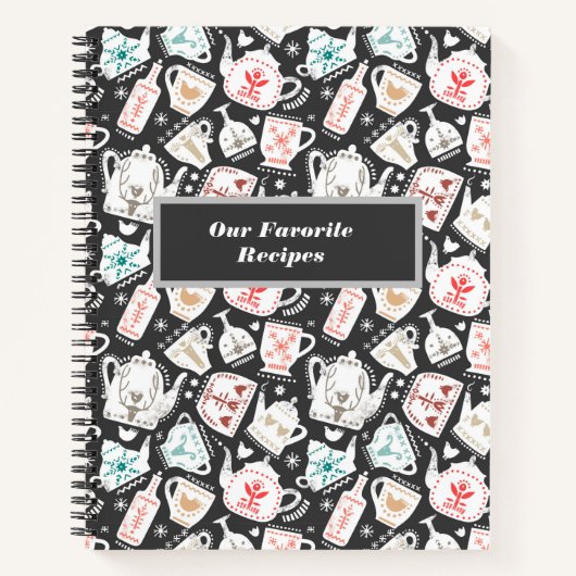 Scandinavische folk Art-tafelgerei - Aangepast rec Notitieboek (Voorkant)