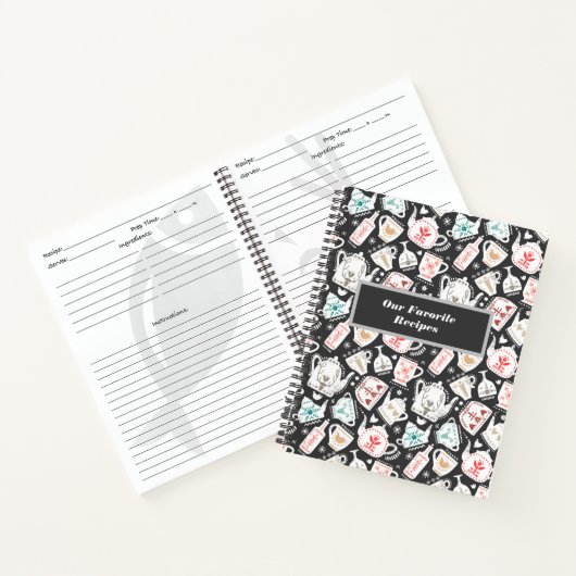 Scandinavische folk Art-tafelgerei - Aangepast rec Notitieboek (Binnen)