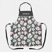 Scandinavische Folk Art-tafelgerei op maat Schort (Voorkant)