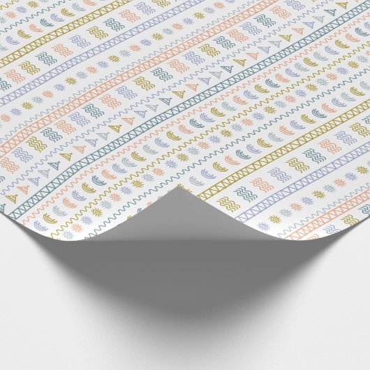 Scandinavische Folk Art Wrapping Paper Cadeaupapier (Hoek)