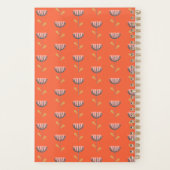 Scandinavische Folk Bloem Oranje Gepersonaliseerd Planner (Achterkant)