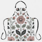 Scandinavische folk bloemen – gestileerde primrose schort (Voorkant)