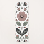 Scandinavische folk bloemen – gestileerde primrose yogamat (Voorkant)