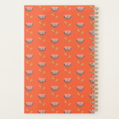 Scandinavische Folk Floral Oranje gepersonaliseerd Planner (Achterkant)