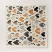 Scandinavische folk hart puzzel legpuzzel (Horizontaal)