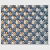 Scandinavische folk kerststal cadeaupapier (Vlak)