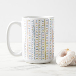 Scandinavische folk patroon decoratief koffiemok