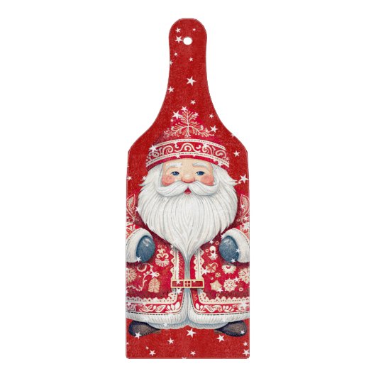 Scandinavische folk Santa Claus Paddle vorm Snijplank (Voorkant)