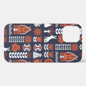 Scandinavische folkkunst naadloos patroon met Case-Mate iPhone case (Achterkant (horizontaal))