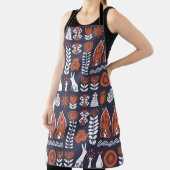 Scandinavische folkkunst naadloos patroon met schort (Insitu)